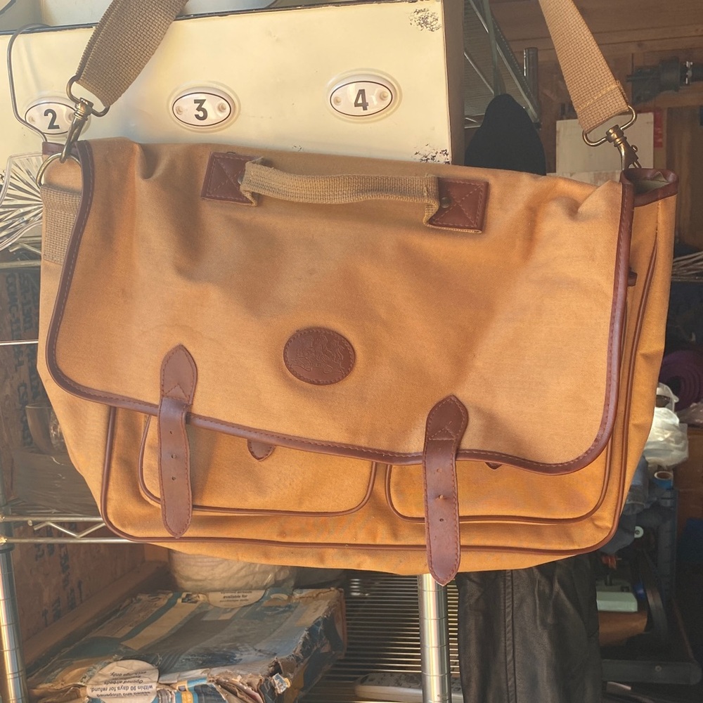 Ralph Lauren…Tan and Brown Men's Messenger Bag
